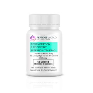 Order peptides online today at Peptides World. We offer 99% purity guaranteed for our TB-500 (TB4-Frag Amino Acid Residues 17–23) 250MCG/Capsule